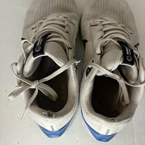 Nike Pegasus 40 Men's 10.5 Wide Running Shoes White Green Blue DV7480-006 Air - Picture 7 of 9